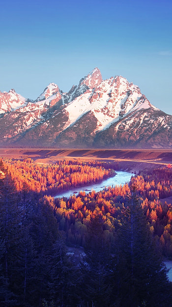 Grand Teton National Park, , Serene Snake River, Wyoming sunrise HD phone wallpaper