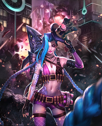 Jinx 7, netflix, arcane, league of legend HD phone wallpaper