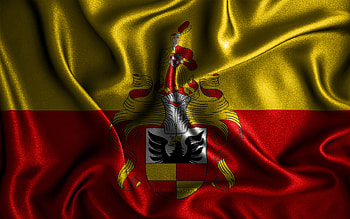 Hildesheim flag, , silk wavy flags, german cities, Flag of Hildesheim, fabric flags, Day of Hildesheim, 3D art, Hildesheim, Europe, cities of Germany, Hildesheim 3D flag, Germany HD wallpaper