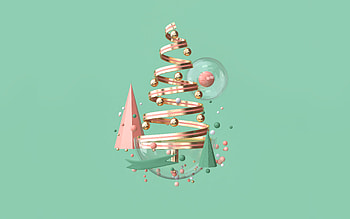 3D xmas tree, , minimalism, blue backgrounds, Merry Christmas, Happy New Year, xmas decorations, creative xmas tree, Christmas, xmas tree HD wallpaper