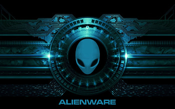 Alienware Background Blue Mechanical Circuit HD wallpaper