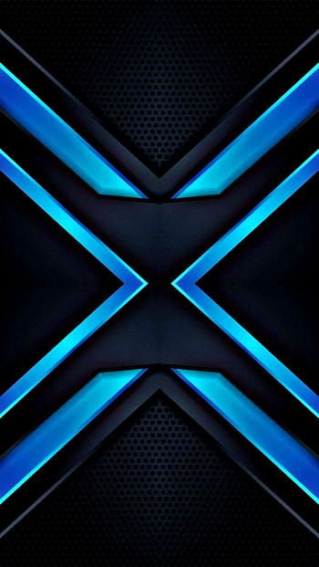 amoled blue black neon, tech, samsung, modern, symmetry, geometric, pattern, abstract, galaxy, , colorful HD phone wallpaper