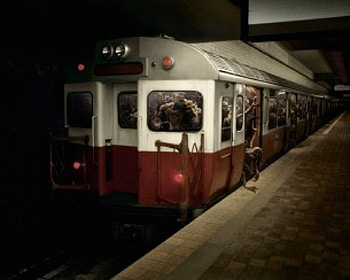 Freak metro, station, train, disguisting, freak, aequus, ghost, fantasy, abstract, mihi, metro HD wallpaper
