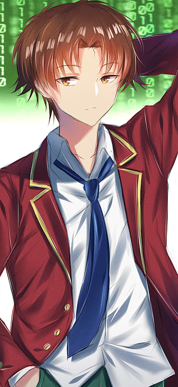 yellow eyes, brown hair, Anime, Classroom of the Elite HD phone wallpaper