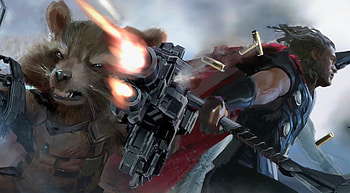 Rocket Raccoon And Thor In Avengers Infinity War Artwork, rocket-raccoon, thor, avengers-infinity-war, 2018-movies, movies, artwork HD wallpaper