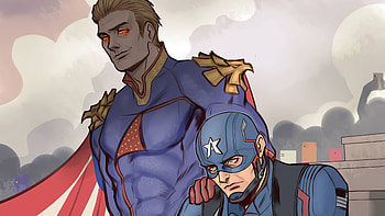 Homelander And Us Agent , captain-america, superheroes, artist, artwork, digital-art HD wallpaper