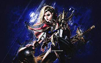 Benedetta, Mobile Legends, blue stone background, grunge art, Benedetta MCL, Mobile Legends characters, Bendetta Skin, Bendetta Mobile Legends HD wallpaper