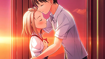 Anime, short hair, game cg, visual novel HD wallpaper