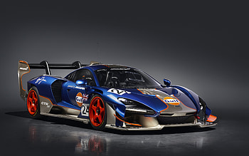 McLaren Senna GTR, , race car, exterior, blue Senna, Senna tuning, hypercar, supercars, McLaren HD wallpaper