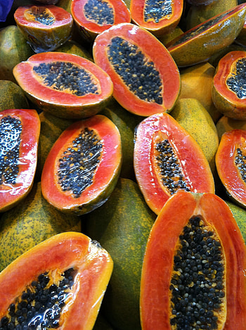 Tropical fruit paradise, Papaya inspiration, Vibrant produce, Creative ideas HD phone wallpaper