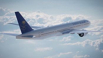 Saudi Arabian Airlines, Boeing 777, , Arabian airspace HD wallpaper