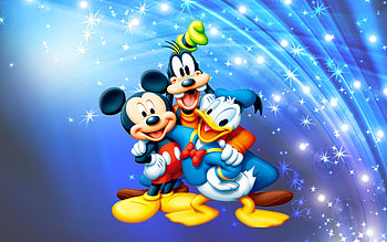 Mickey Mouse and Goofy, Donald Duck HD wallpaper