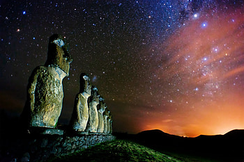Easter Island, Legendary stone guardians, Rapa Nui culture, Archaeological marvels HD wallpaper