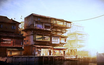 Houses Anime , anime, artist, artwork, house, digital-art HD wallpaper
