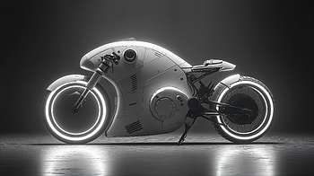 Futuristic Motorcycle: Ultra, motorcycle, neon lights, technology HD wallpaper