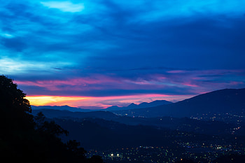 Nature, Sky, Mountains, Night HD wallpaper