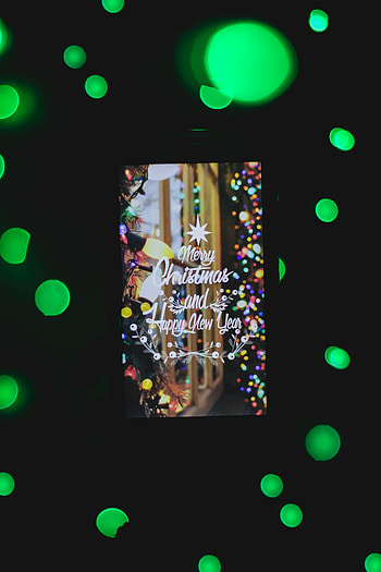 Holidays, New Year, Glare, Circles, Christmas, Postcard, Lettering, Inscriptions HD phone wallpaper