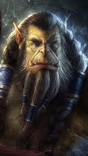 warrior, orc, video game, World of Warcraft HD phone wallpaper