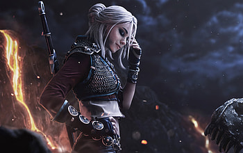 Warrior, Ciri, The Witcher, video game HD wallpaper