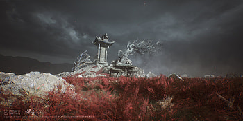 Black Myth: Wukong Mystical Landscape, video game, Black Myth: Wukong HD wallpaper