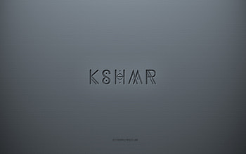 KSHMR logo, gray creative background, KSHMR emblem, gray paper texture, KSHMR, gray background, KSHMR 3d logo HD wallpaper