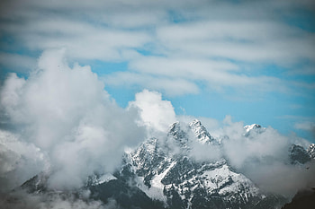 Nature, Clouds, View From Above, Mountain, Vertex, Top, Peak, Fog HD wallpaper