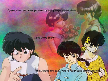 You're Cute When You Smile, you, akane, ryoga, smile, when, are, cute, ranma HD wallpaper