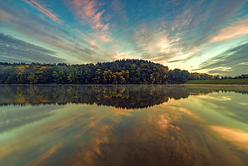 Nature Lake Reflection On River, nature, reflection, river, trees HD wallpaper