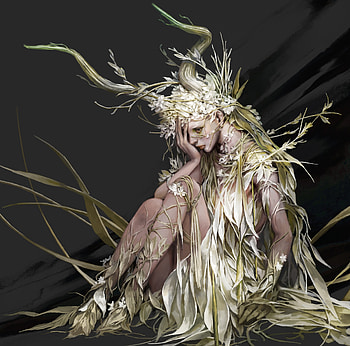 Nymph, girl, mam ba, fantasy, mamba HD wallpaper
