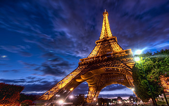 Landscape, Night, Architecture, Eiffel Tower HD wallpaper