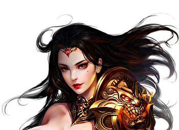 Fantasy girl, white, asian, brunette, girl, beauty, armor, woman, fantasy, game HD wallpaper