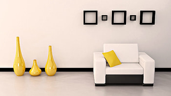 Miscellanea, Miscellaneous, Wall, Room, Armchair, Vases HD wallpaper