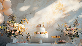 Elegant Wedding Cake: A Stunning Ultra, wedding cake, wedding, floral arrangement, cake HD wallpaper