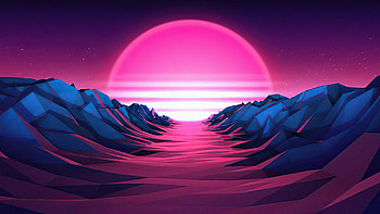 Sun, Retro artwork, Big sun illustration, Artistic vibes HD wallpaper