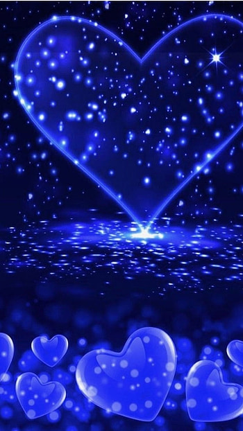 Blue Heart, Dark Blue HD phone wallpaper