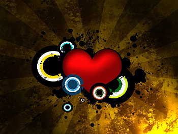 Heart, abstract, 3d, red HD wallpaper