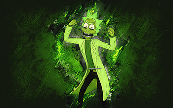 Fortnite Toxic Rick Skin, Fortnite, main characters, green stone background, Toxic Rick, Fortnite skins, Toxic Rick Skin, Toxic Rick Fortnite, Fortnite characters HD wallpaper