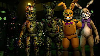 The Springtrap Family, Springtrap (Five Nights at Freddy's), video game, Five Nights at Freddy's HD wallpaper
