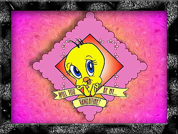 VALENTINES TWEETY, , valentines, day, tweety HD wallpaper