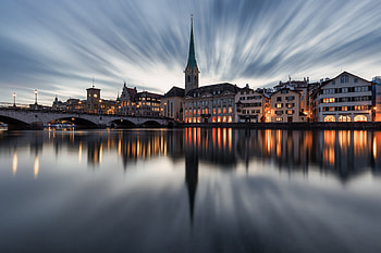 Zurich Reflections: Stunning Man-Made Skyline of Switzerland in, reflection, Switzerland, man made, Zurich HD wallpaper