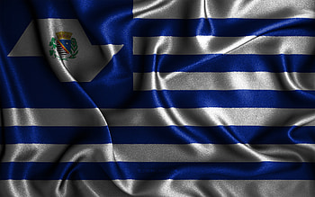Aracatuba flag, , silk wavy flags, brazilian cities, Day of Aracatuba, Flag of Aracatuba, fabric flags, 3D art, Aracatuba, cities of Brazil, Aracatuba 3D flag HD wallpaper