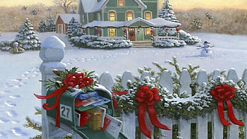 CHRISTMAS STREET, CHRISTMAS, BOX, DECORATED, HOME, MAIL HD wallpaper