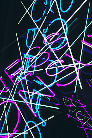 Dark, Miscellanea, Miscellaneous, Neon, Letters HD phone wallpaper