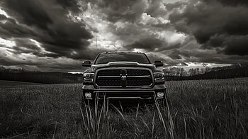 Dodge Ram, monochrome, Dodge HD wallpaper