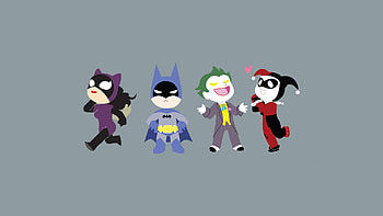 Batman Batgirl Joker Harley Quinn Artwork, batman, batgirl, joker, harley-quinn, artwork, art, superheroes, deviantart, artist HD wallpaper