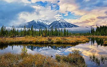 Landscape, Rivers, Mountains HD wallpaper
