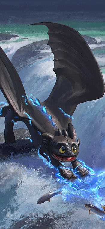 Toothless — Hidden World | Hidden World Dragon: Toothless | Toothless Wave Rider, Toothless (How to Train Your Dragon), dragon, How to Train Your Dragon, movie, How to Train Your Dragon: The Hidden World HD phone wallpaper
