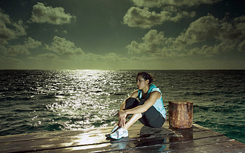 At seayard, sea, , water, creative art HD wallpaper
