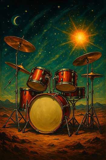 Celestial Drum Set : Night Sky Rhythm, Night Sky, Stars, desert landscape HD phone wallpaper