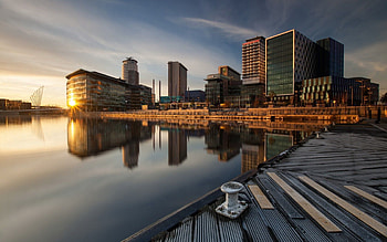 Cities, Sunset, City, Wharf, Berth HD wallpaper